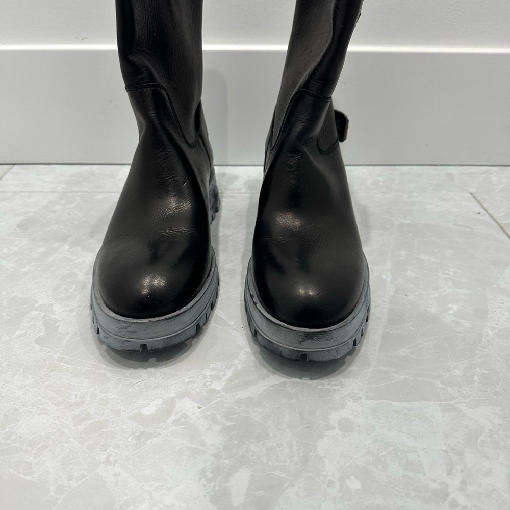Prada Black Leather Boots